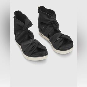 Eileen Fisher Black Zanya Mesh Sneaker Sandal Size 9 Comfy Boho Walking Summer